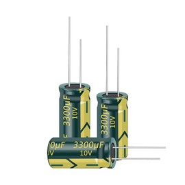 PENGLIN 10 PCS Electrolytic Capacitors Aluminum Electrolytic Capacitors 10V 3300UF 105°C 10X20mm High Frequency Low Resistance Long Life (10V 3300μF)