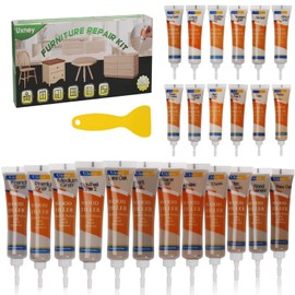 Uxney Wood Furniture Repair Kit,24 Colors Wood Fillers,Wood Scratch Repair Covers & Removers for Repairing Scratches, Dings, Cracks and Holes in Cabinets(Technicolor Series)