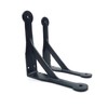 Oakcrafts - Pair of Epoxy Black Gallows Shelf Brackets Antique