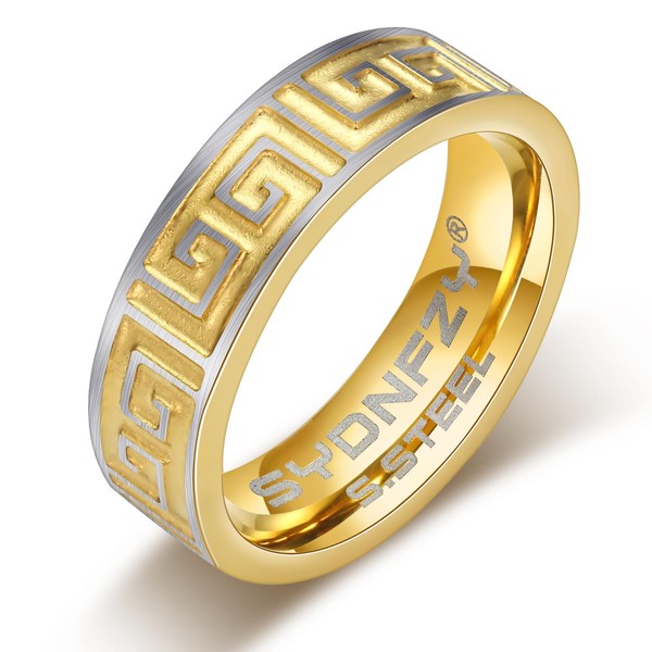 SYDNFZY Mens Wedding Band Ring - Fashion Durable Stainless Steel