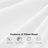 Funky Gadgets Fitted Sheet Double White Deep Pocket 10 Inch