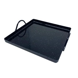 DOJA Barcelona | ENAMELED Iron Can for Snails or Square Rice | Dimensions: 22x22 | Cargols a la llauna Rice a la llauna | Small tray for individual portion