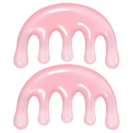 Alrhso 2 Pcs Resin Massage Comb Scalp Massage Tool for Scalp Care Muscle Relaxation Gua Sha Meridian Massage-Tool for Head and Neck