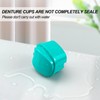 2 Pack Partial Denture Bath Case Retainer Cleaning Case Travel,