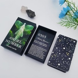 QCFQCF Angel Numbers Oracle Cards, Oracle Cards for Beginners, Angel Number Affirmation Cards, Tell You How to Live Your Life The Best Way