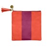 C.R. Gibson Leatherette Fold-Over Accessory Case, Lipstick & Orange, 8"
