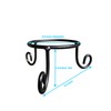 Black Iron Ball Stand - Gazing Globe Stand for Balls,