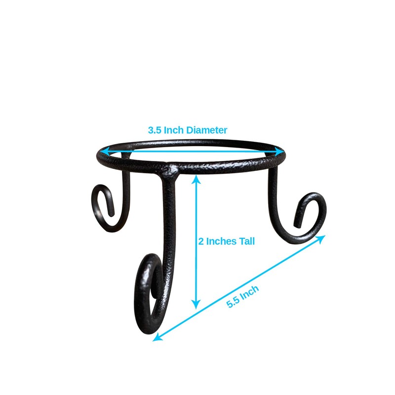Black Iron Ball Stand - Gazing Globe Stand for Balls,
