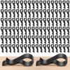 Honeydak 100 Pcs Pant Clips Black Plastic Hanger Clips for