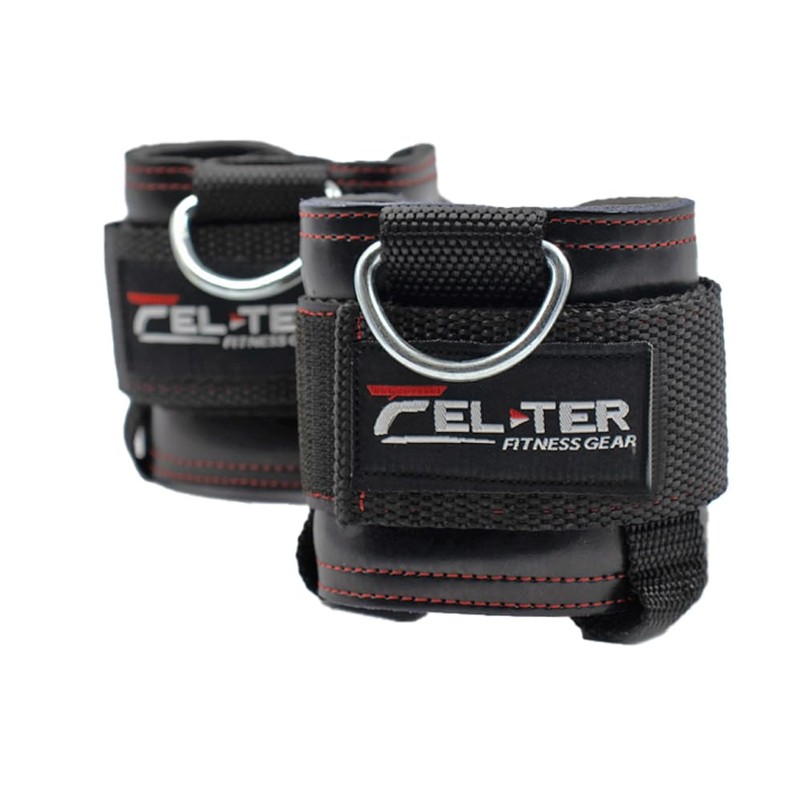 FELTER FITNESS Grilletes Para Tobillo Gym Con Talonera, Correas Tobillo