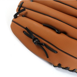 apott Brown Baseball Gloves 12.5 inch Right Hand Softball Glove Adult Youth Baseball Mitt for Infielder Beginner, Left Hand Throw