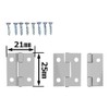 WAKI Thin Color Hinges, 1.0 inches (25 mm), White