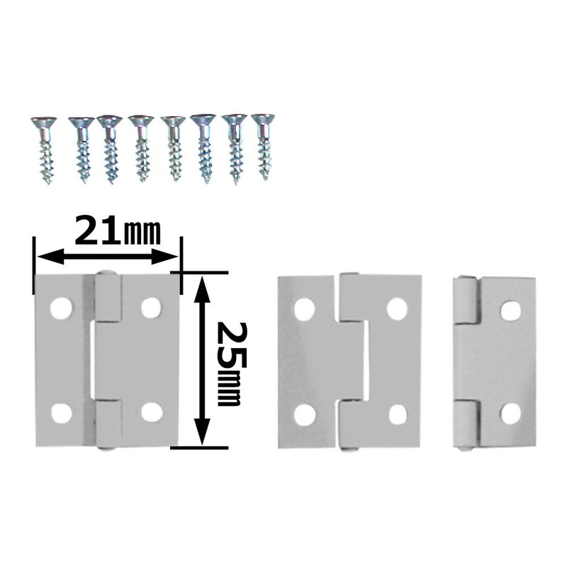 WAKI Thin Color Hinges, 1.0 inches (25 mm), White