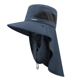 Clakllie Schnell Trocknend Fishing Hat Atmungsaktive Sonnenhut Mesh Bucket Hut Sun Hut mit Breiter Krempe Boonie Bush Hat Netzmütze