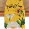 Artoid Mode Yellow Sunflowers Daisy Bees Summer Table Runner, Seasonal