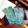 NUFTVI 4 PCS Diamond Art Bookmarks Monet Water Lily, DIY