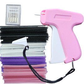Tagging Gun for Clothing, Fine Stitch Mini Stitch Gun for Clothes, Stitching Quick Clothing Fixer Sewing, Quilting Hemming Quick Stitch with 6 Needles,4000 Fasteners (Pink)