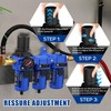 NEWPO 3/8'' NPT Compressed Air Filter Regulator Lubricator Combo Water/Oil