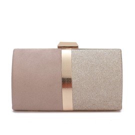 CARIEDO Evening Clutch for Women, Evening Bag Crossbody Bag Wedding Bridal Purse for Cocktail Party Prom, Jm0818 Gold, Medium, Chic