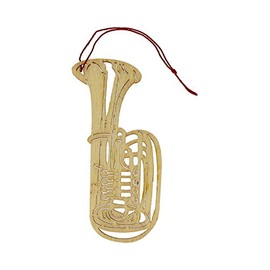 mugesh Pendant Tuba Poplar Wood - Great Gift for Musicians