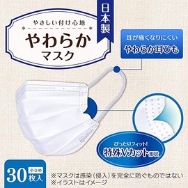 Iris Ohyama PN-YW30M Soft Mask, Small Size, Pack of 30