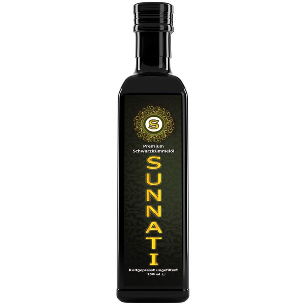 Sunnati Egyptian Black Cumin Oil Unfiltered, Cold Pressed, 100% Pure, 250 ml