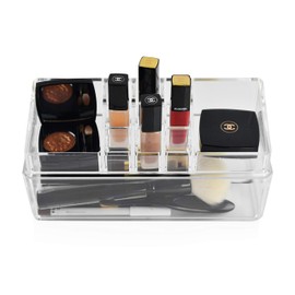 ARAD Cosmetic Organizer, Acrylic Storage Bathroom Container for Lipstick and Brushes