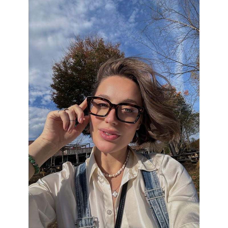 VISOONE Chunky Square Blue Light Blocking Glasses with Anti Computer