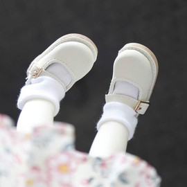 HIGHAWK 1/6 BJD Doll Doll BJD Size Doll Shoes Doll Shoes Leather Shoes for 1/6 BJD Doll Strap Shoes BJD Doll with Buckle (Deep Brown)