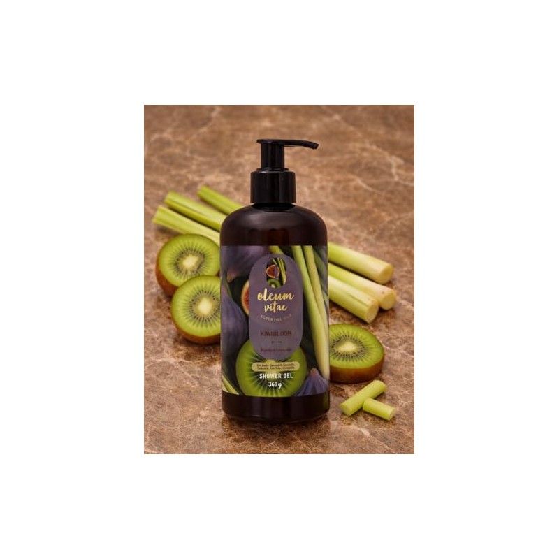 Jabón Líquido Oleum Vitae Kiwi Bloom Shower Gel, 360 G