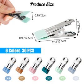 Stainless Steel Clothes Pins, SHAIDOJIO 30PCS Heavy Duty Metal Clothespins, Non-Slip Laundry Pegs, Utility Clips for Clothes, Crafts, Beach Towel, Sock, Fabric, Food Sealing, Photos