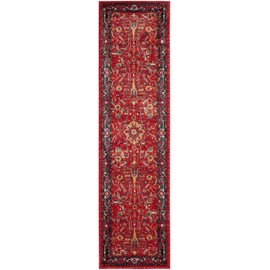 SAFAVIEH Vintage Hamadan Collection Runner Rug - 2'3" x 10', Orange & Navy, Traditional Persian Design, Non-Shedding & Easy Care, Ideal for High Traffic Areas in Living Room, Bedroom (VTH220C)