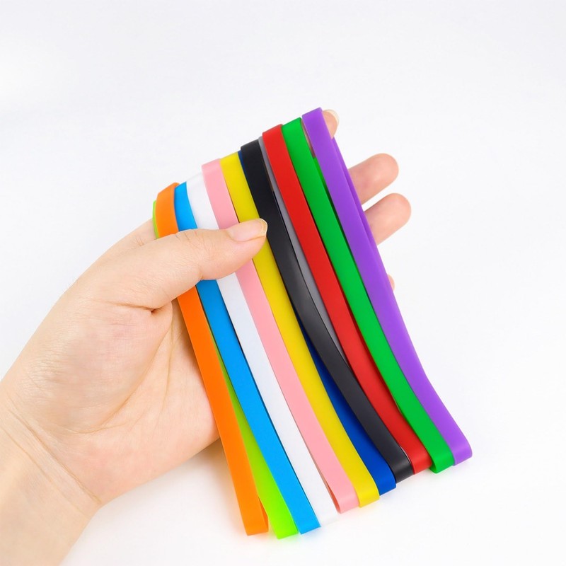 12 Pieces 5.5 Inch Rubber Bands Silicone Rubber Band Large