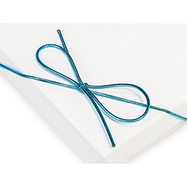 10 Inch Turquoise Blue Metallic Stretch Loops (1/16") (100)