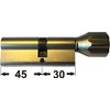 ABUS EC660 ECK660 Profil-Knaufzylinder Länge (a/b) Z45/K30mm (c=75mm) mit 6