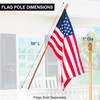 Evergreen Flag 56" Solid Wood Flag Pole with Holder and