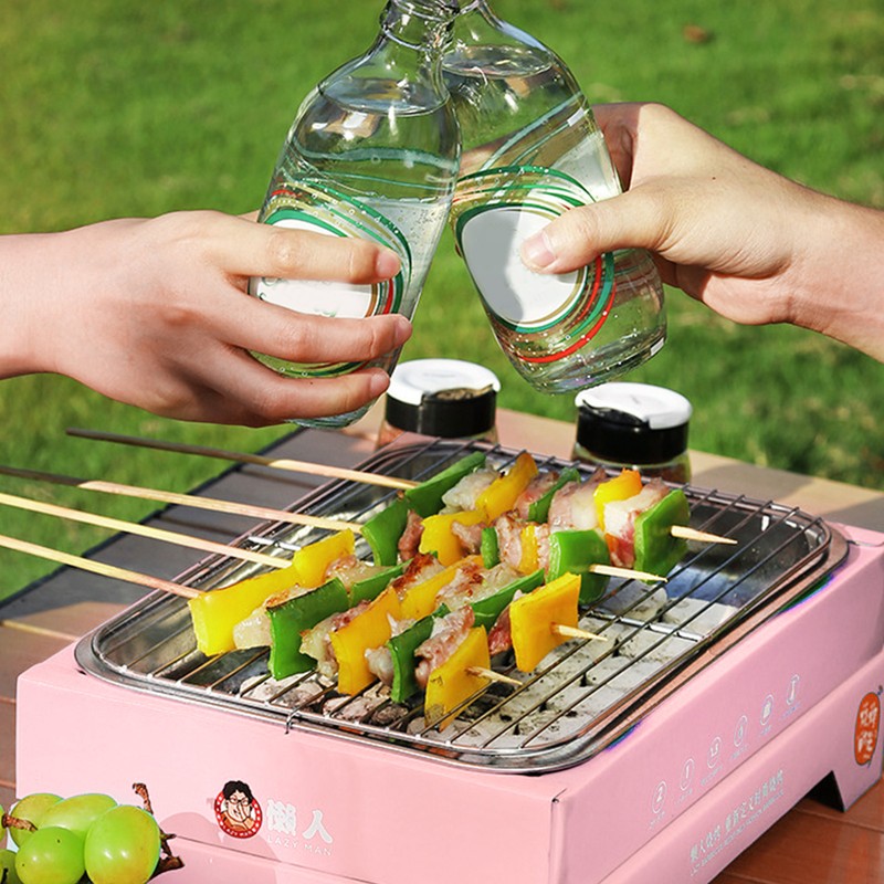 Charcoal Grill Single Use Compact Detachable Stainless Steel Portable Barbecue