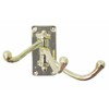 3 brass clothes hooks - swivel-mounted