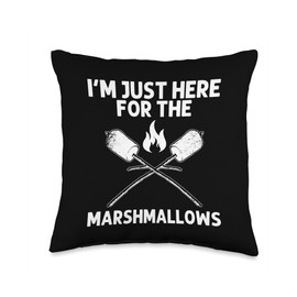 Cool Marshmallow For Men Women Marshmallows Camping Smore Throw Pillow