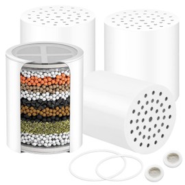 Muvxeznli Shower Filter Replacement for NIROKET For aqua bliss® shower filter cartridge sf100 for shower filter replacement of Similar Design 15 and 20 stages (4-Pack)