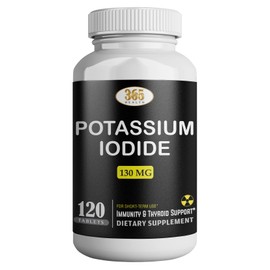 Potassium Iodide130 mg - KI Tablets- Potassium130 mg - USA Made Potassium Iodine Pills YODO Naciente, Yoduro de potasio - 120 Tablets