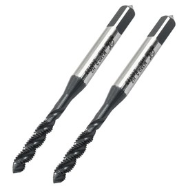 Cionyce 2 Pcs M3 x 0.5 Spiral Flute Thread Tap,Metric Machine Threading Taps HSS Nitriding Coated, H2 Tolerance