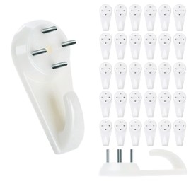 Cielasis 50 PCS Invisible Nail Hangers,Powerful Drywall Picture Hooks to Stucco Without Drilling Cinder Block Wall Hangers Fasteners Traceless Hardwall Hangers with Hook Handrail