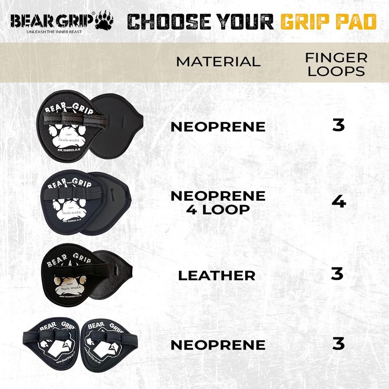 BEAR GRIP® (Neoprene - Hygienic alternative to weight lifting gym