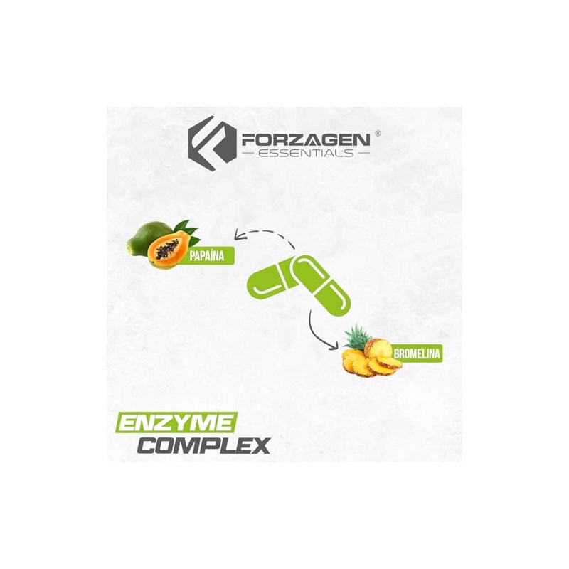 Forzagen Suplemento Alimenticio Enzyme Complex Enzimas Digestivas - Papaína y