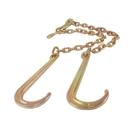 Unbranded G70 V-Chain Large J-Hooks Flatbed Tow 5/16" X 2' Truck Rollback Wrecker Carrier