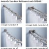 Shower Curtain Rings Shower Hooks Double Hooks Rust Resistant Metal