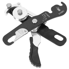 Yosoo Health Gear Kletterstoppabkommen-Hochfestes Aluminiumlegier-Selbstbrems- und Verriegelungs-Abseilen-Belay-Gerät für 10-12 Mm Seile, Handsteuerungsdesign. Ideal für Rettung, Baumpfleger und