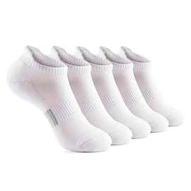 SHEKINI 5 Pairs Women's Trainer Running Socks Womens Cushioned Breathable Wicking Ankle Socks With Arch Support Low Cut Athletic Socks Unisex