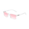 Medspex Pink FL-41 Tinted Reading Glasses +2.25 Clear Crystal Light